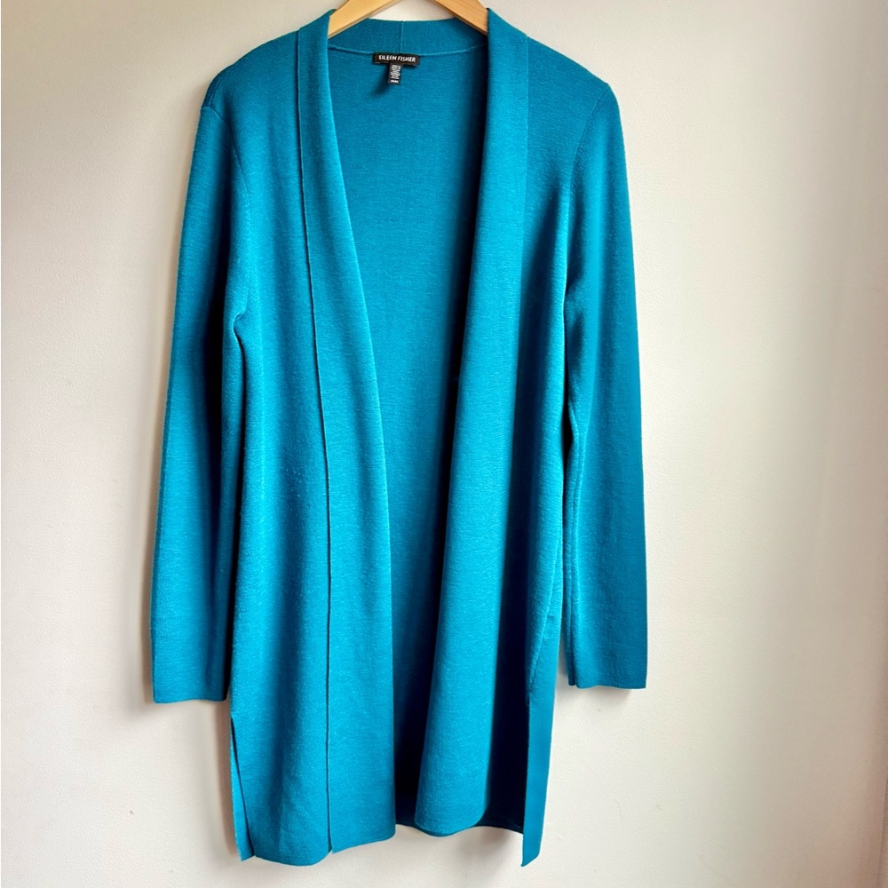 Eileen Fisher Teal Cardigan Size M